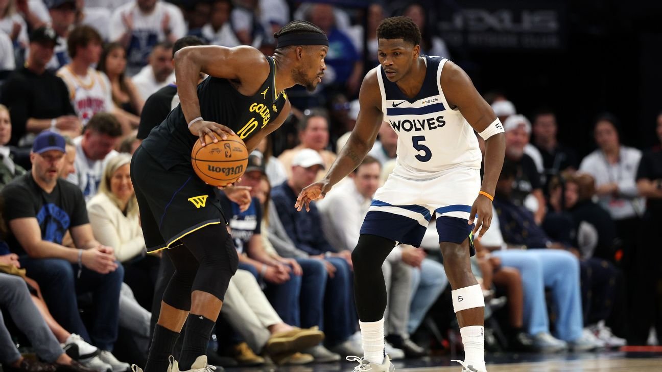2025 NBA Playoffs: Live updates, highlights from Warriors-Wolves Game 2