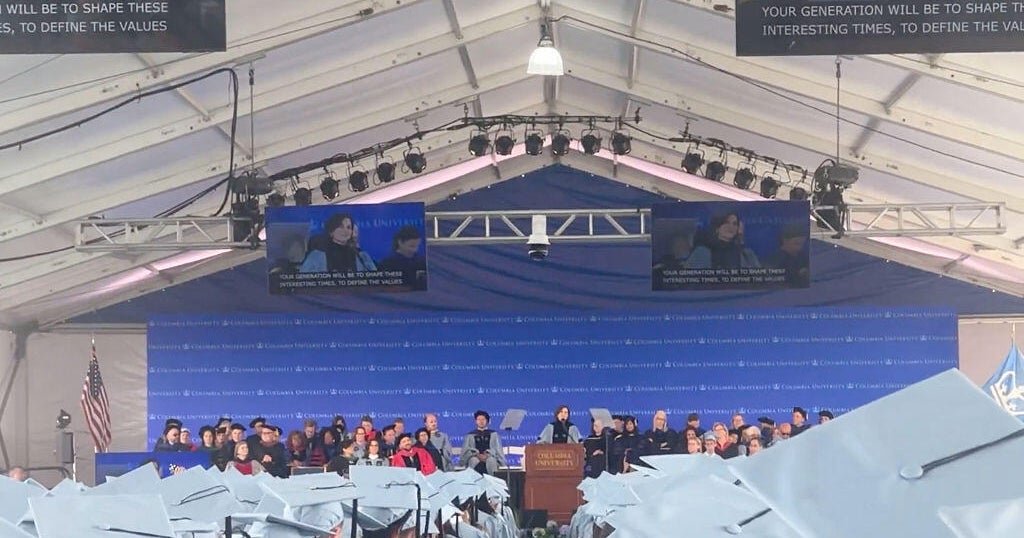 Columbia University acting president booed during graduation speech, faces chants of