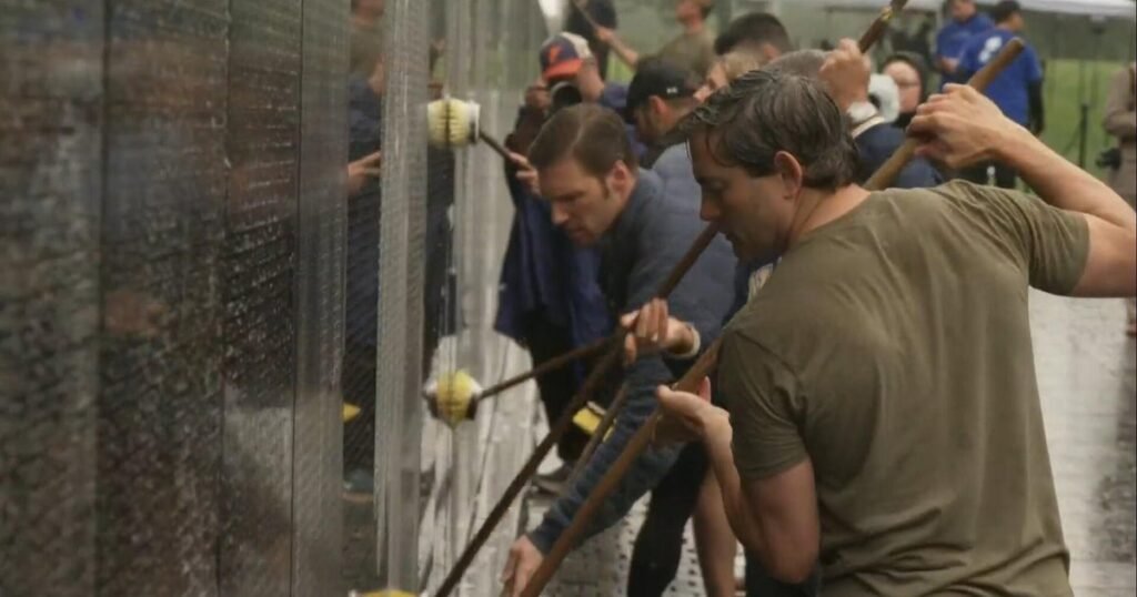 Congressmen clean Vietnam memorial to honor fallen