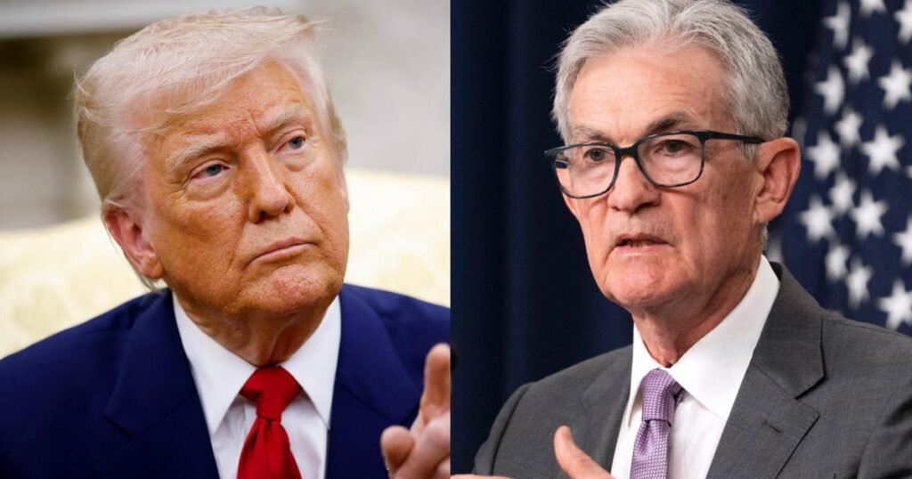 Federal Reserve Chair Jerome Powell meets with President Trump at the White House