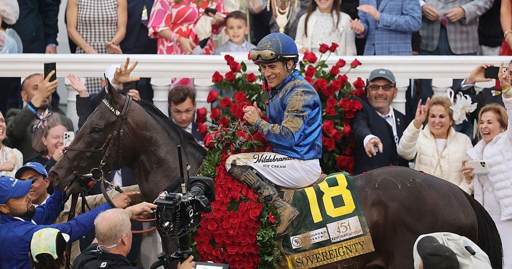Kentucky Derby-winning jockey fined, suspended for excessive riding crop use on Sovereignty during race