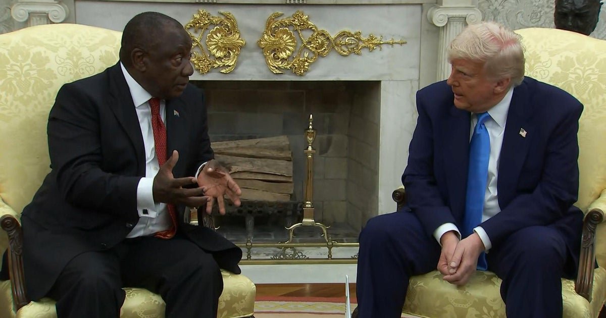 President Trump has tense exchange with South Africa’s president in Oval Office meeting