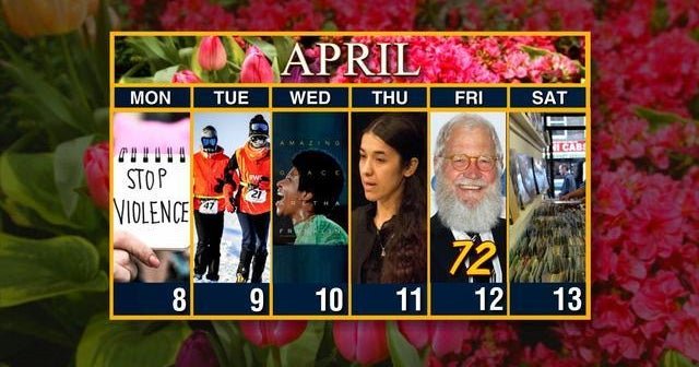 Calendar: Week of April 8