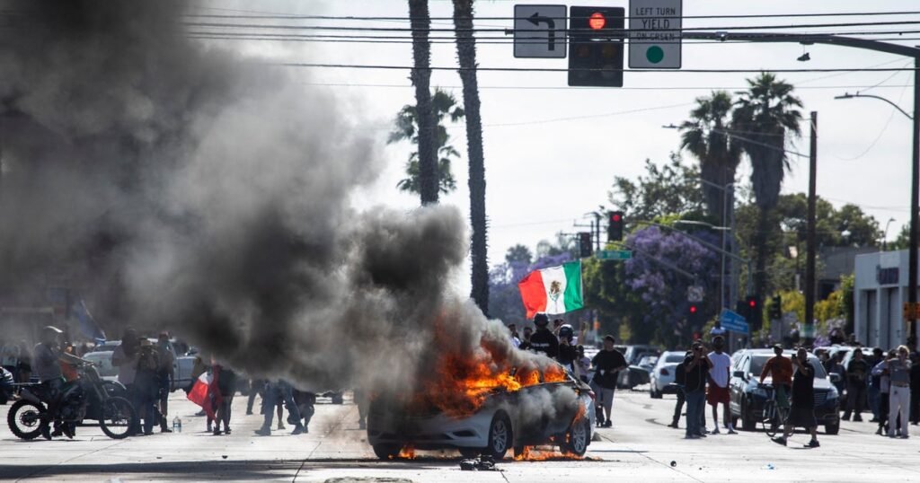 Jan. 6 riot victims, Democrats see hypocrisy in Trump’s response to L.A. protests