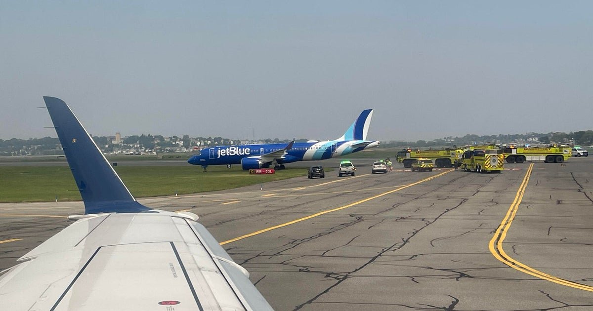 JetBlue flight rolls off runway at Boston’s Logan Airport upon arrival from Chicago