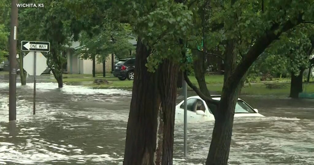 Over 100 water rescues made in Wichita, Kansas, as severe storms slam the Midwest