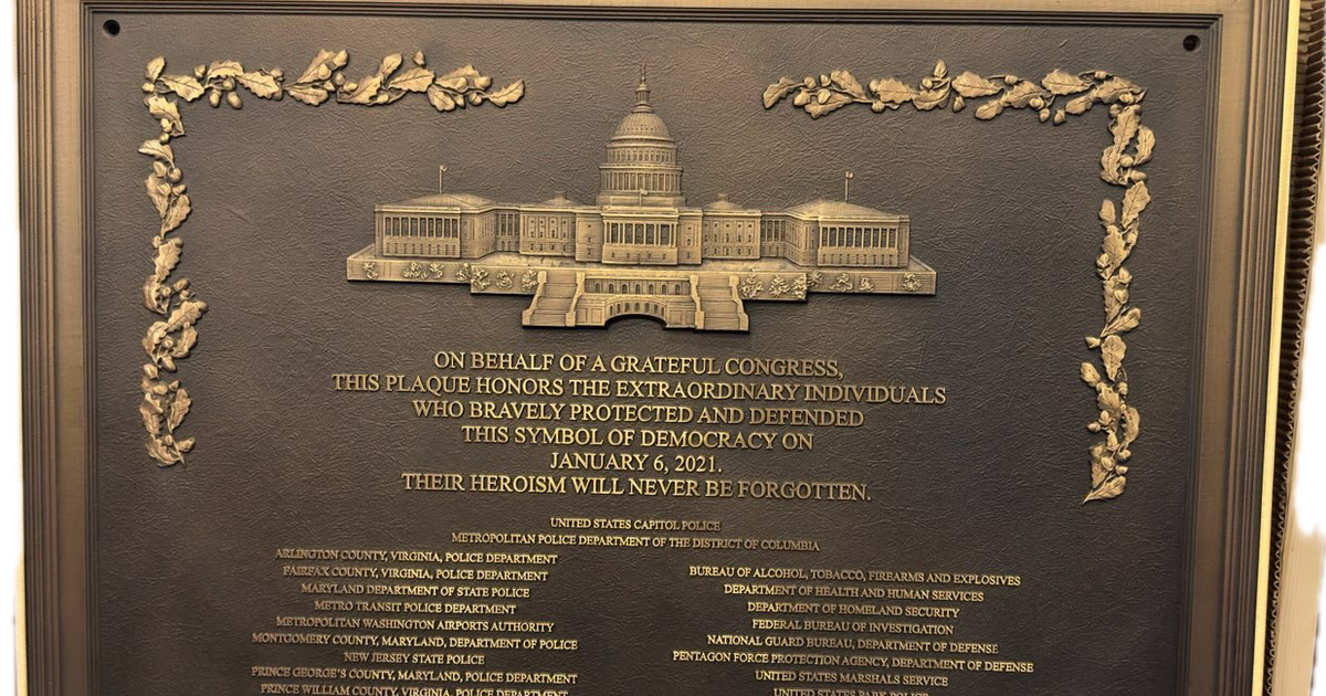 Police officers file civil lawsuit seeking court order to hang Jan. 6 plaque at U.S. Capitol