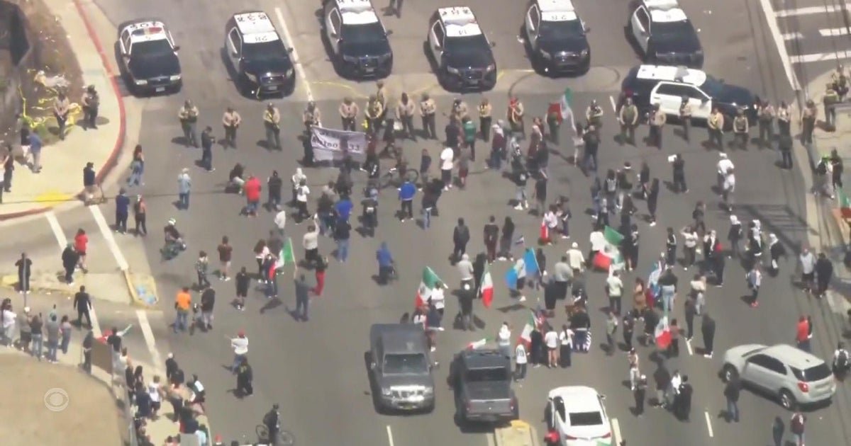 Protesters clash with law enforecement in Los Angeles amid immigration raids