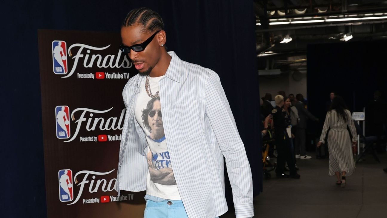 Shai Gilgeous-Alexander’s John Lennon shirt headlines NBA Finals Game 2 fits