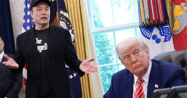 Tesla stock price plunges as Trump suggests stripping Elon Musk’s companies of federal contracts