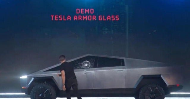 Window of Tesla’s “bulletproof” truck shatters at unveiling